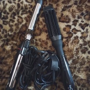 Hair Curler & Hair Straightner Comb